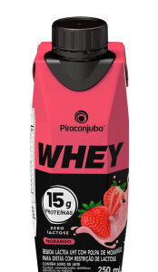 Whey Piracanjuba Zero Lactose Sabor Morango 250ml