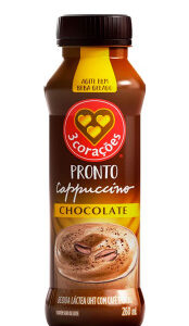 Bebida Láctea 3 Corações Sabor Cappuccino e Chocolate 260ml