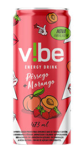 Energético Vibe Pêssego + Morango 473ml