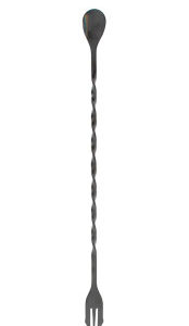 Colher Bailarina Baccani Com Garfo Tridente Em Aço Inox 26cm