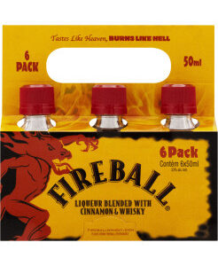 Kit Miniatura Fireball 6 garrafas 50ml