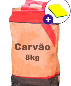 Carvão 8Kg - Combo Com Esponja Multiuso
