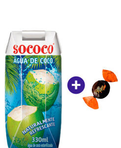 Combo Água de Coco Sococo 330ml + Butter Toffees Intense Cacau 6g