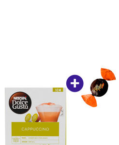 Combo Café em Cápsula Nescafé Dolce Gusto Cappuccino 117g com 10 Cápsulas + Butter Toffees Intense Cacau 6g