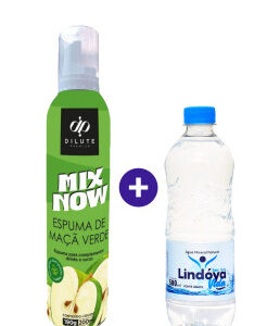 Combo Espuma Dilute Premium Mix Now de Maçã Verde 200ml + Água Mineral Lindóya Sem Gás 500ml