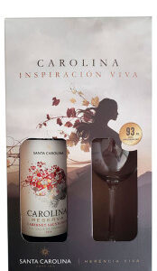 Kit Vinho Santa Carolina Reserva Cabernet Sauvignon 750ml com 1 Taça Cristal Exclusiva