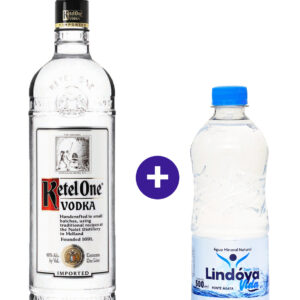 Combo Vodka Ketel One 1L + Água Mineral Lindóya Sem Gás 500ml