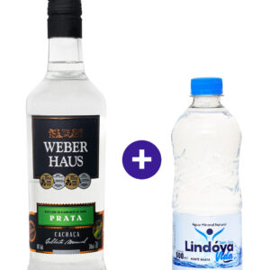 Combo Cachaça Weber Haus Prata 700ml + Água Mineral Lindóya Sem Gás 500ml