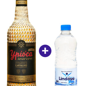 Combo Cachaça Ypióca Ouro Empalhada 965ml + Água Mineral Lindóya Sem Gás 500ml