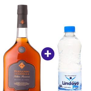 Combo Conhaque Fernando Castilla Reserva 700ml + Água Mineral Lindóya Sem Gás 500ml