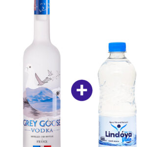 Combo Vodka Grey Goose Original 750ml + Agua Mineral Lindoya Sem Gas 500ml