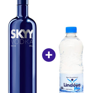 Combo Vodka Skyy 980ml + Agua Mineral Lindoya Sem Gas 500ml