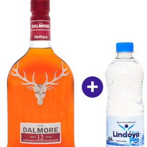 Combo Whisky The Dalmore 12 Anos 700ml + Agua Mineral Lindoya Sem Gas 500ml