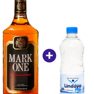 Combo Whisky Mark One 980ml + Agua Mineral Lindoya Sem Gas 500ml