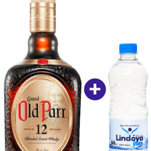 Combo Whisky Grand Old Parr 12 Anos 750ml + Agua Mineral Lindoya Sem Gas 500ml