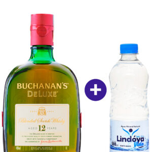 Combo Whisky Buchanans 12 anos 1L + Agua Mineral Lindoya Sem Gas 500ml