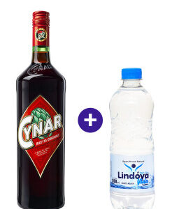 Combo Aperitivo Cynar 900ml + Água Mineral Lindóya Sem Gás 500ml