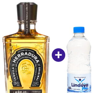 Combo Tequila Herradura Añejo 750ml + Água Mineral Lindóya Sem Gás 500ml