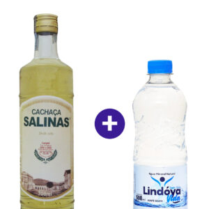 Combo Cachaça Salinas Ouro 700ml + Água Mineral Lindóya Sem Gás 500ml