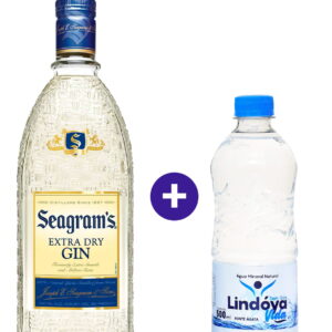 Combo Gin Seagram's Extra Dry Americano 750ml + Água Mineral Lindóya Sem Gás 500ml