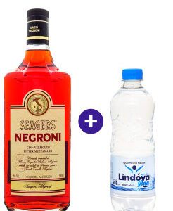 Combo Negroni Seagers 980ml + Água Mineral Lindóya Sem Gás 500ml