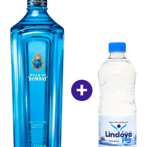 Combo Gin Star Of Bombay 750ml + Água Mineral Lindóya Sem Gás 500ml