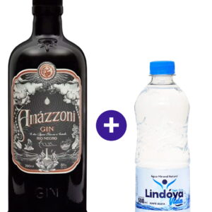 Combo Gin Amázzoni Rio Negro 750ml + Água Mineral Lindóya Sem Gás 500ml