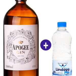 Combo Gin Apogee 1L + Água Mineral Lindóya Sem Gás 500ml