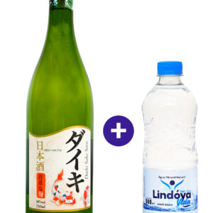 Combo Sake Daiki Seco 750ml + Água Mineral Lindóya Sem Gás 500ml