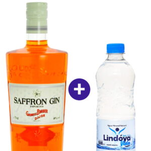 Combo Gin Saffron 700ml + Água Mineral Lindóya Sem Gás 500ml