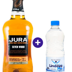 Combo Whisky Jura Seven Wood Single Malt 700ml + Agua Mineral Lindoya Sem Gas 500ml