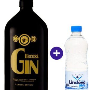 Combo Gin Becosa 1L + Água Mineral Lindóya Sem Gás 500ml