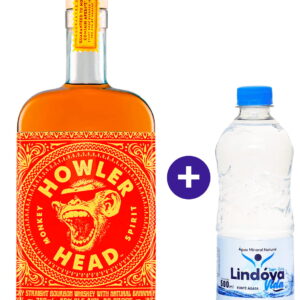 Combo Whiskey Howler Head Bourbon Banana 750ml + Agua Mineral Lindoya Sem Gas 500ml