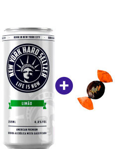 Combo Drink Pronto New York Hard Seltzer Limão Lata 269ml + Butter Toffees Intense Cacau 6g