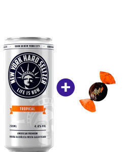 Combo Drink Pronto New York Hard Seltzer Tropical Lata 269ml + Butter Toffees Intense Cacau 6g