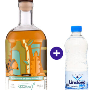 Combo Cachaça Ituana Carvalho 750ml + Água Mineral Lindóya Sem Gás 500ml