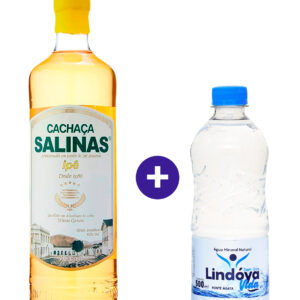 Combo Cachaça Salinas Ipê 700ml + Água Mineral Lindóya Sem Gás 500ml