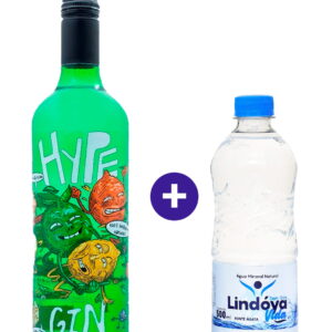 Combo Gin Hype London Dry 750ml + Água Mineral Lindóya Sem Gás 500ml