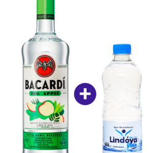 Combo Rum Bacardi Big Apple 700ml + Água Mineral Lindóya Sem Gás 500ml