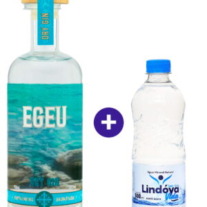 Combo Gin Egeu London Dry 750ml + Água Mineral Lindóya Sem Gás 500ml