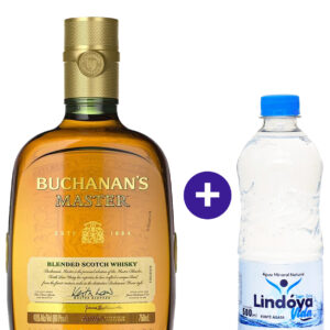 Combo Whisky Buchananâs Master Blended Scotch 750ml + Agua Mineral Lindoya Sem Gas 500ml