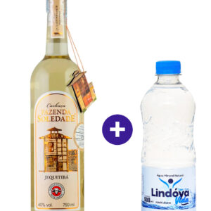 Combo Cachaça Soledade Jequitibá 750ml + Água Mineral Lindóya Sem Gás 500ml