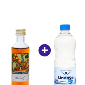 Combo Miniatura Cachaça Ituana Rapadura 50ml + Água Mineral Lindóya Sem Gás 500ml