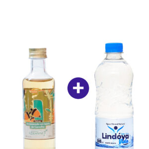 Combo Miniatura Cachaça Ituana Carvalho 50ml + Água Mineral Lindóya Sem Gás 500ml