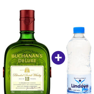 Combo Whisky Buchananâs Deluxe 12 Anos 750ml + Agua Mineral Lindoya Sem Gas 500ml
