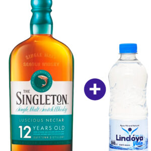 Combo Whisky The Singleton Of Dufftown 12 anos 750ml + Agua Mineral Lindoya Sem Gas 500ml