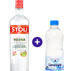 Combo Vodka Stoli 1L + Água Mineral Lindóya Sem Gás 500ml
