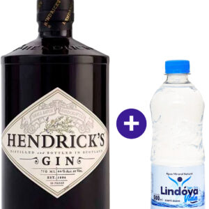 Combo Gin Hendrick's 750ml + Água Mineral Lindóya Sem Gás 500ml