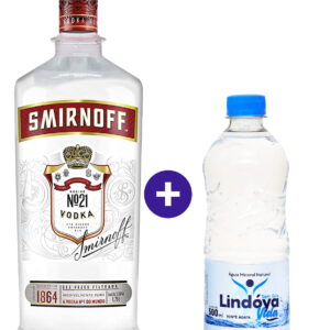 Combo Vodka Smirnoff 1,75L + Agua Mineral Lindoya Sem Gas 500ml