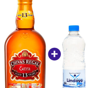 Combo Whisky Chivas Regal Extra 13 anos Escoces 750ml + Agua Mineral Lindoya Sem Gas 500ml
